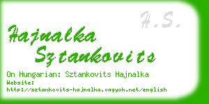 hajnalka sztankovits business card